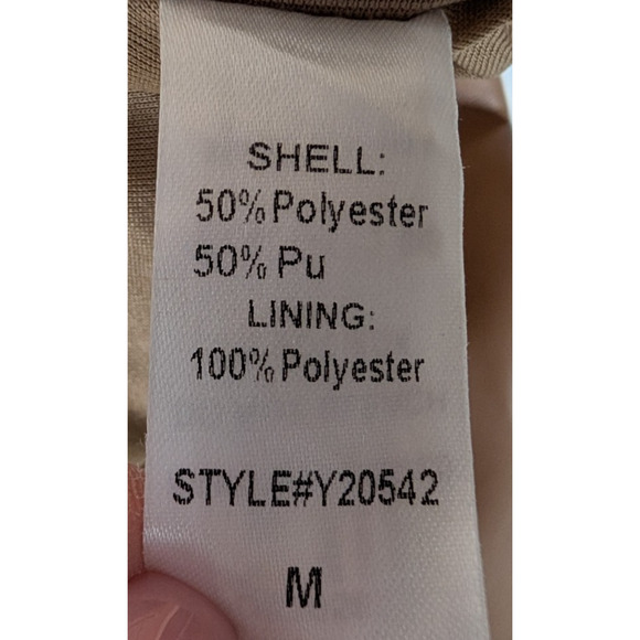 Do + Be Faux Leather Ruffle Skort Tan High Waist Mini Skort Medium Festival Boho - Picture 7 of 9